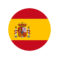 Spain round symbol, spanish country flag icon, circle vector button